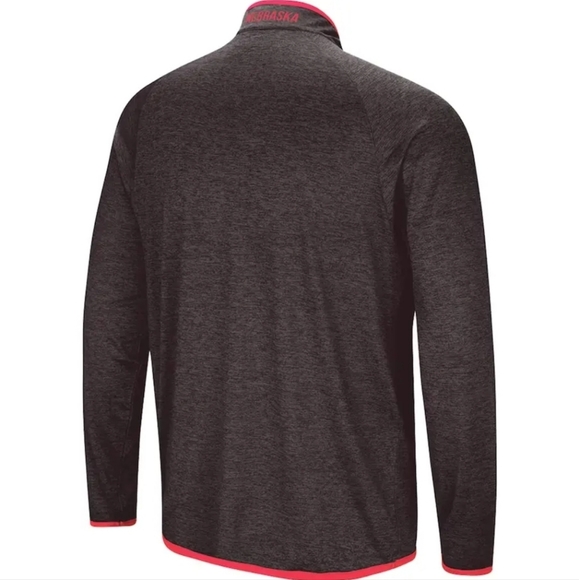 Nebraska Huskers Colosseum Black Red Amnesia 1/4-Zip Pullover Men's Medium NWT - Picture 2 of 9